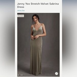 BHLDN Jenny Yoo Stretch-Velvet Sabrina Dress